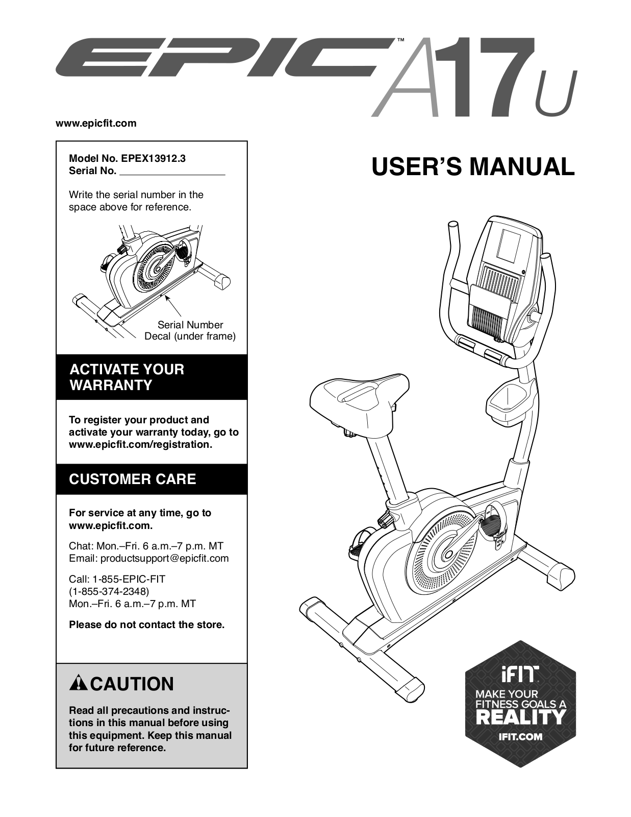 Epic EPEX139123 Owner's Manual