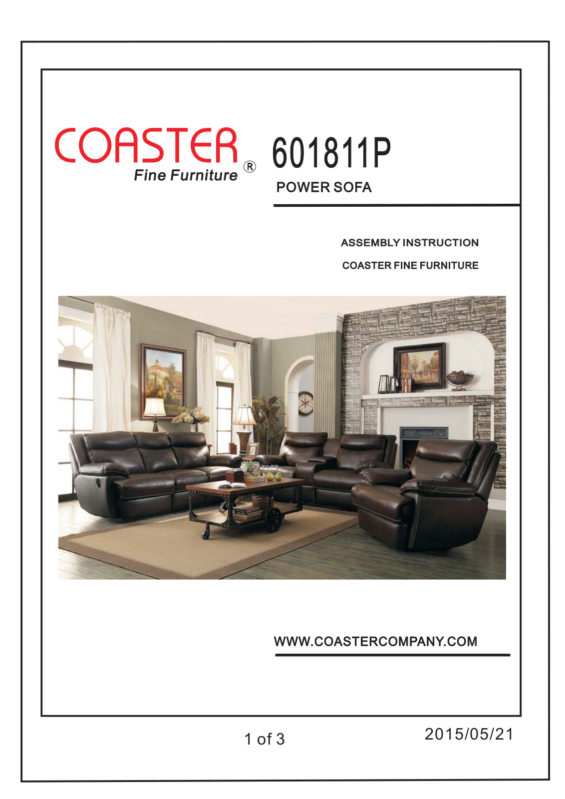 Coaster 601811P Assembly Guide - ManualMachine.com