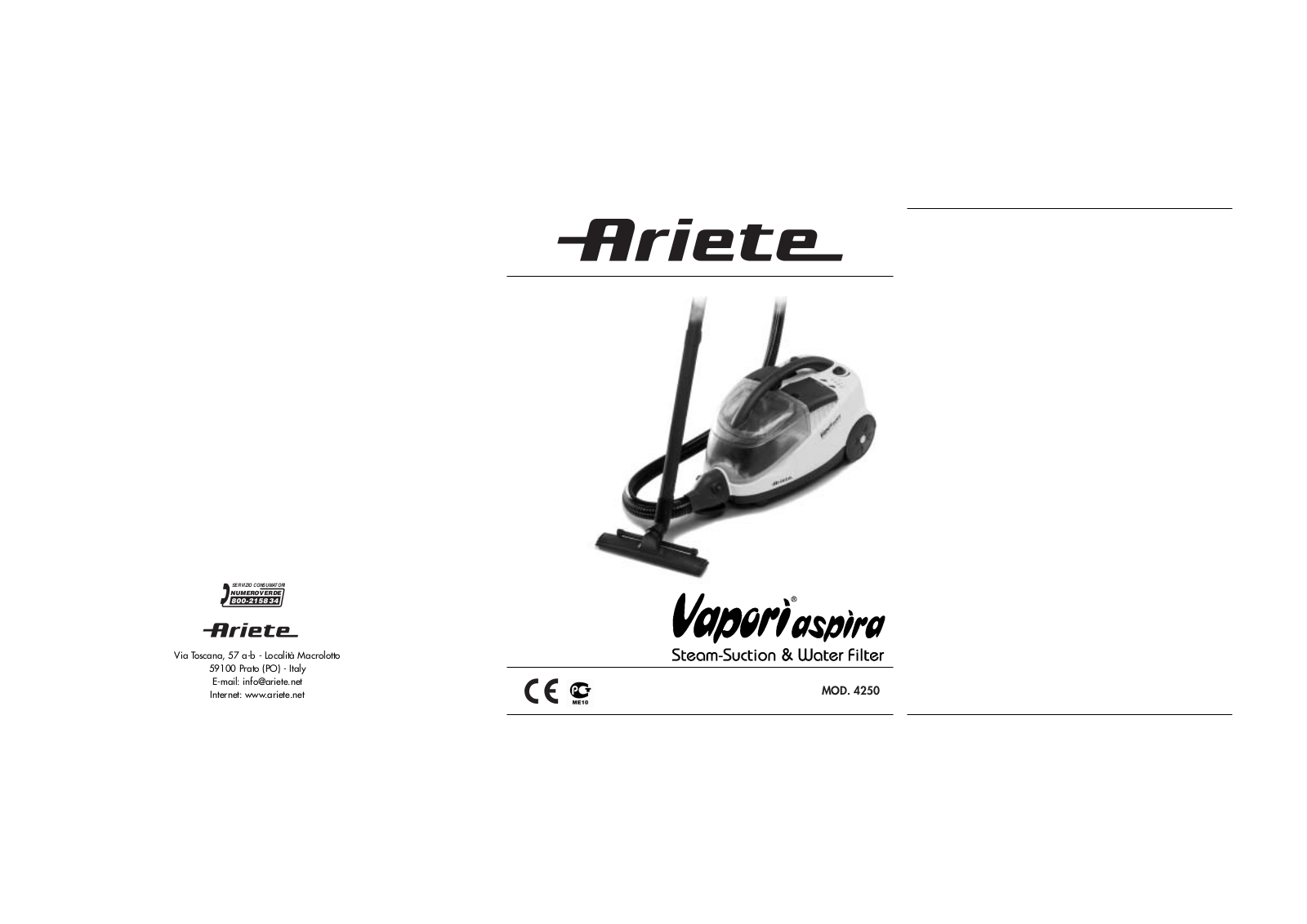 Ariete 4250 User Manual