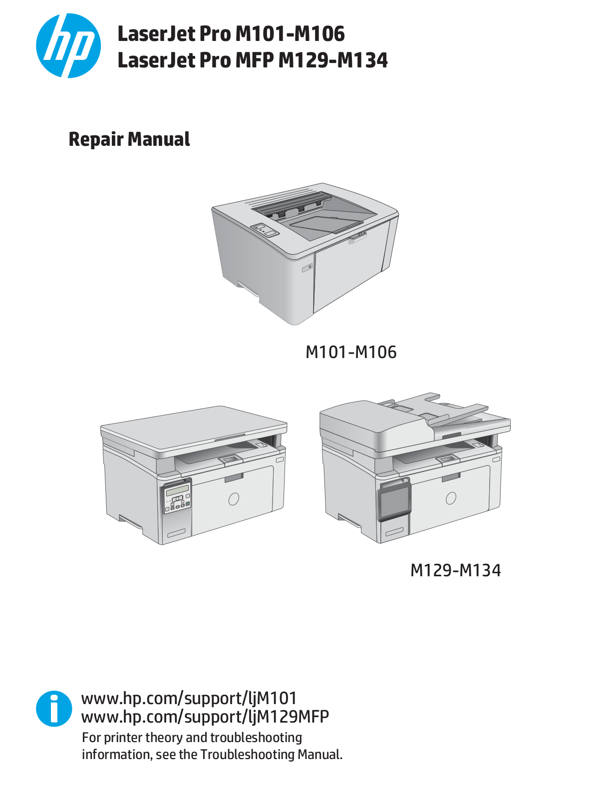 HP m101, m106, m129, m134 Repair Manual