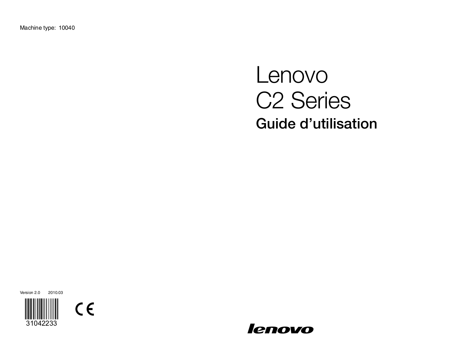 LENOVO 3000 C200 8922 User Manual