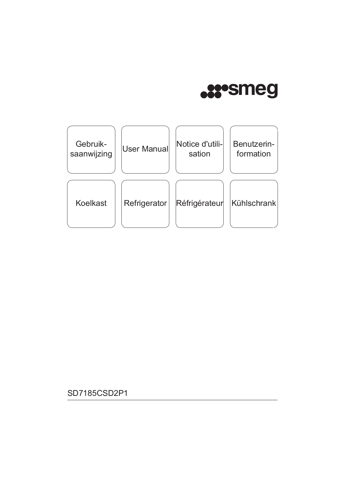 Smeg SD7185CSD2P1 User manual