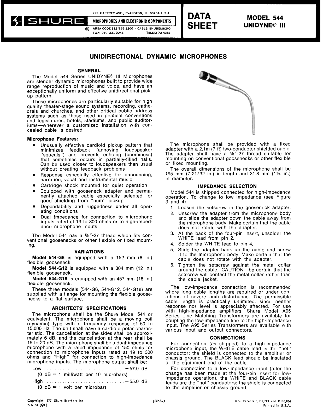 Shure 544 User Guide