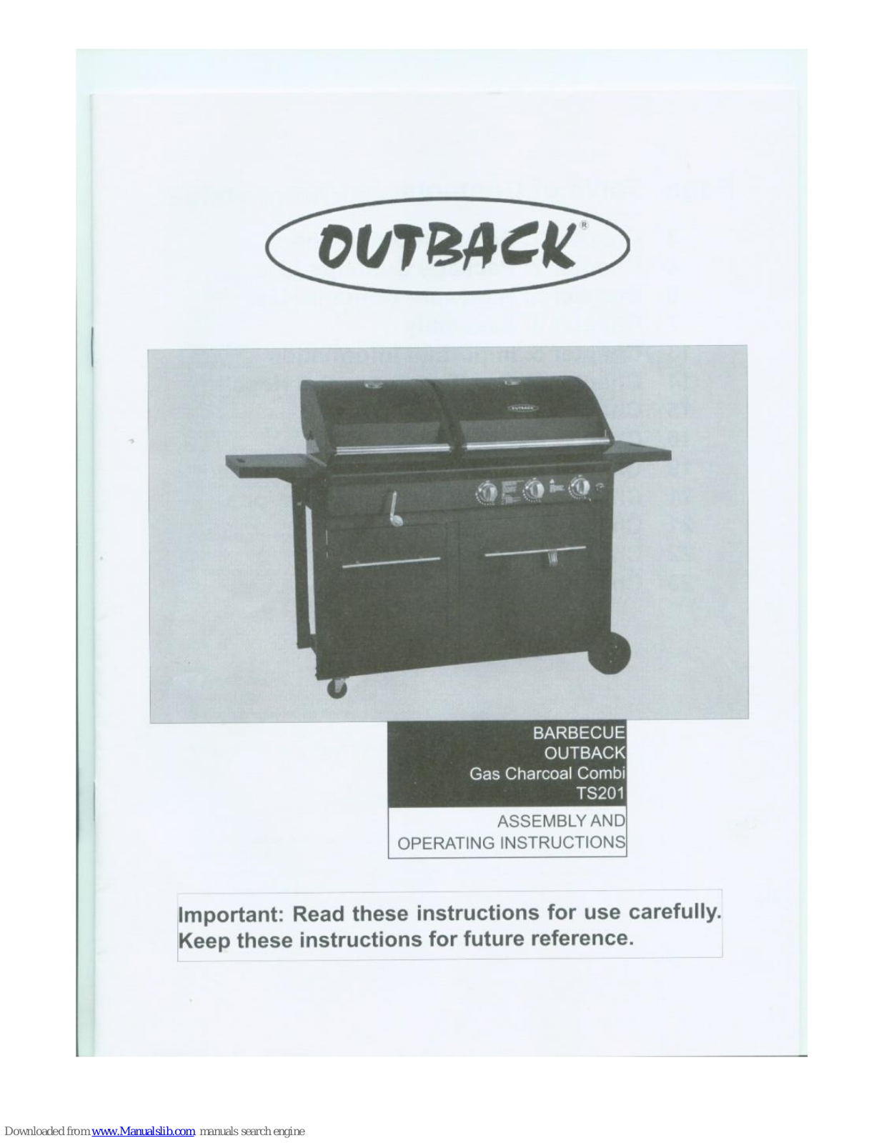 Outback TS201 Assembly  Manual - ManualMachine.com