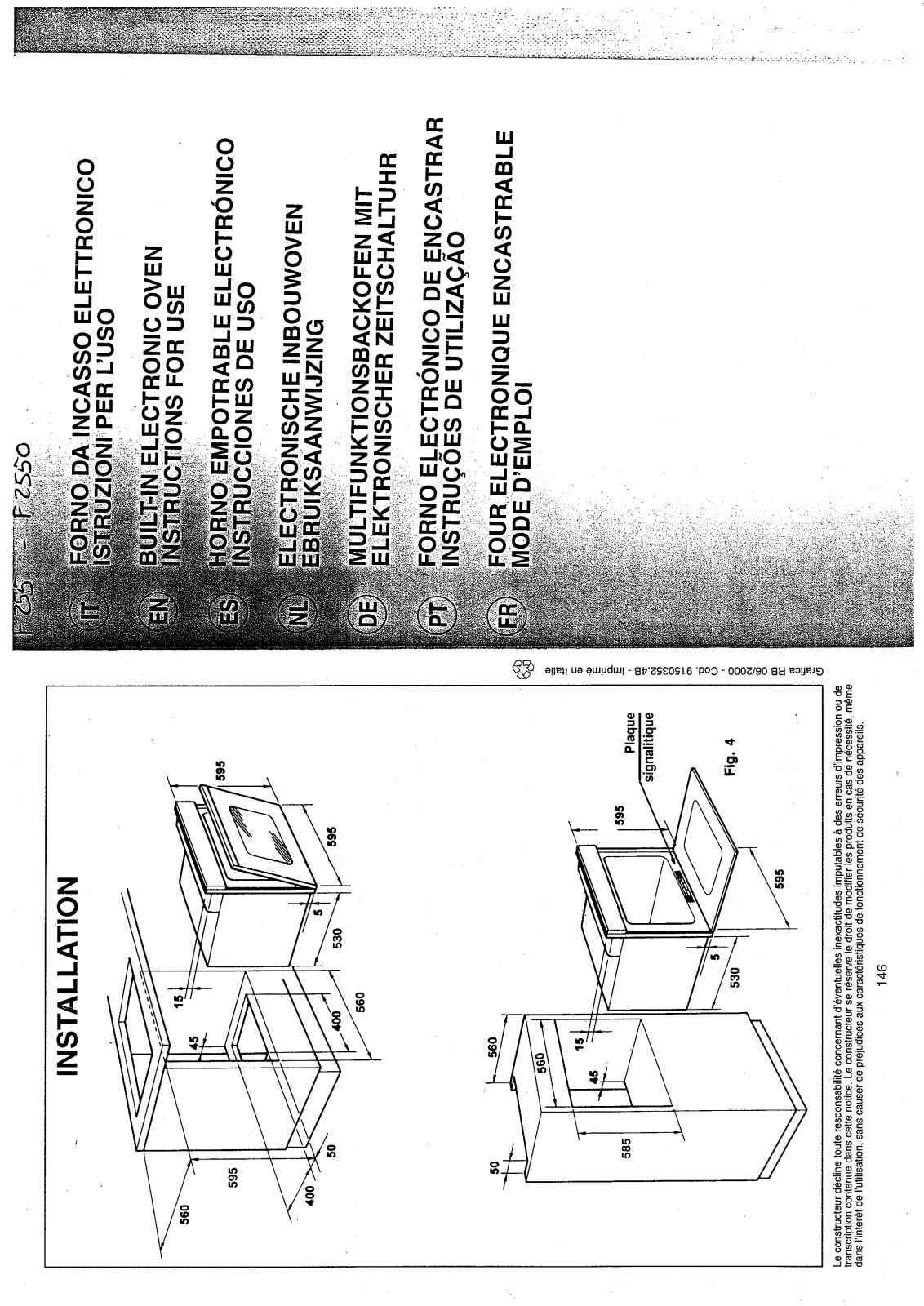 Candy FO F 2550 X User Manual