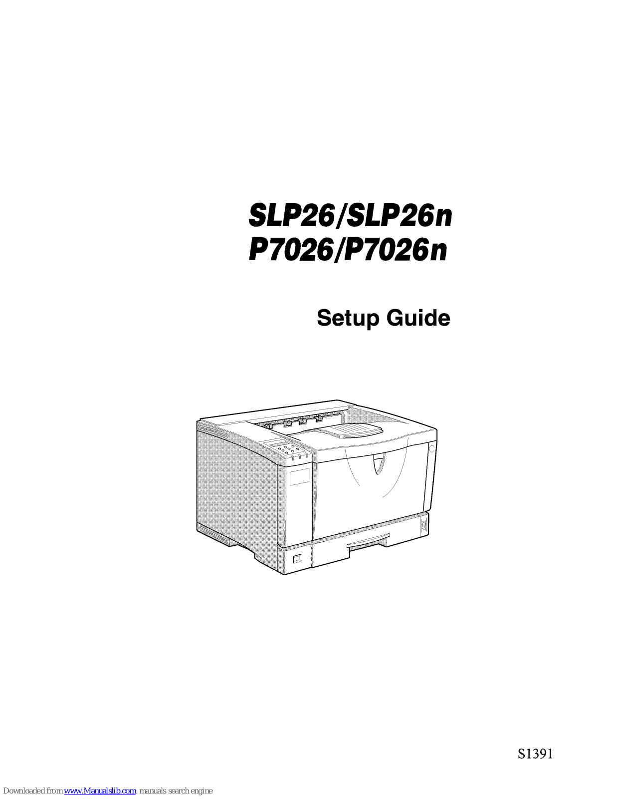 Savin P7026,P7026n,SLP26,SLP26n Setup Manual