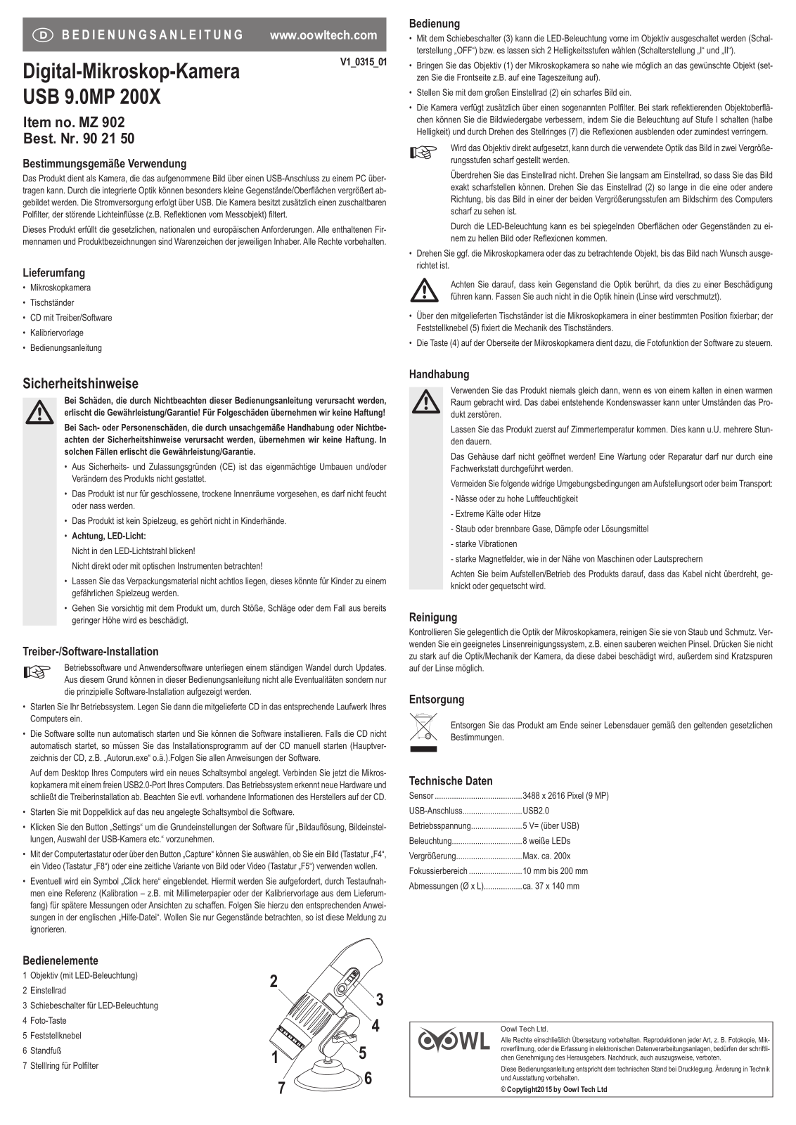 Conrad Components DP-M17 Operation Manual