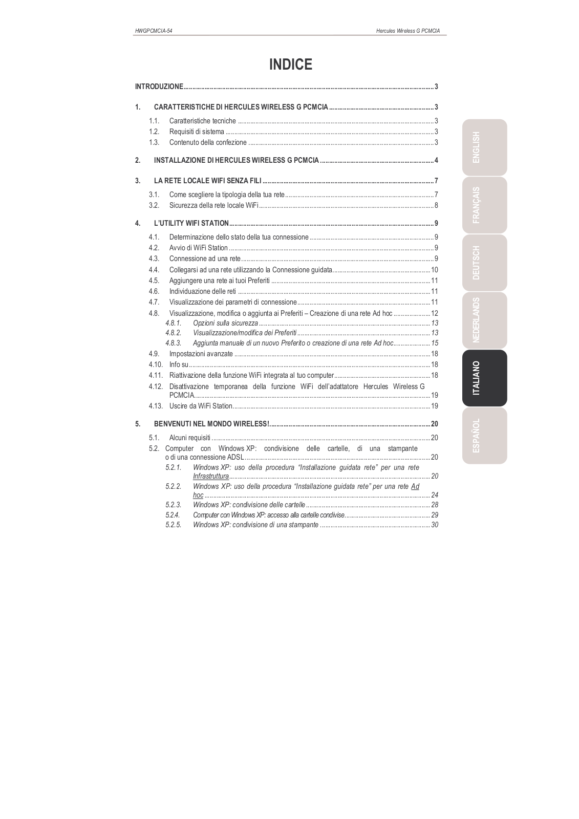 Hercules HWGPCMCIA-54, HWGPCMCIA-54-V2 User Manual