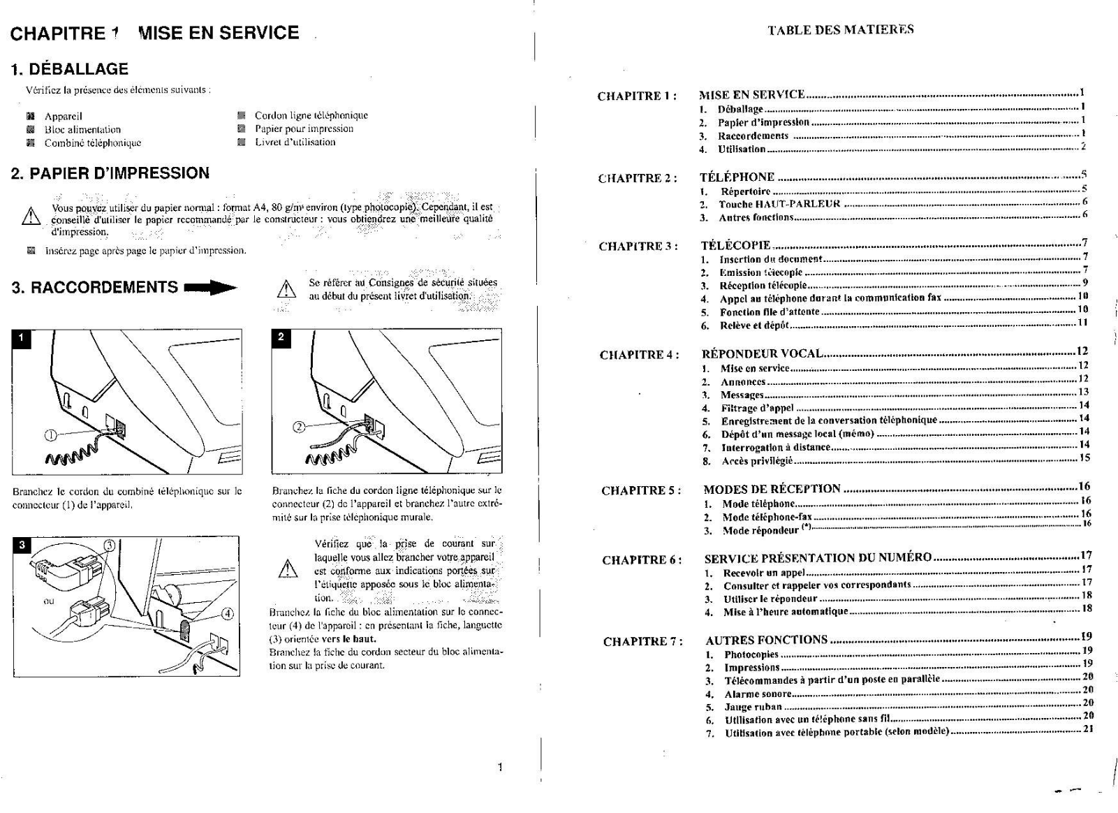 SAGEM Phonefax 320C User Manual
