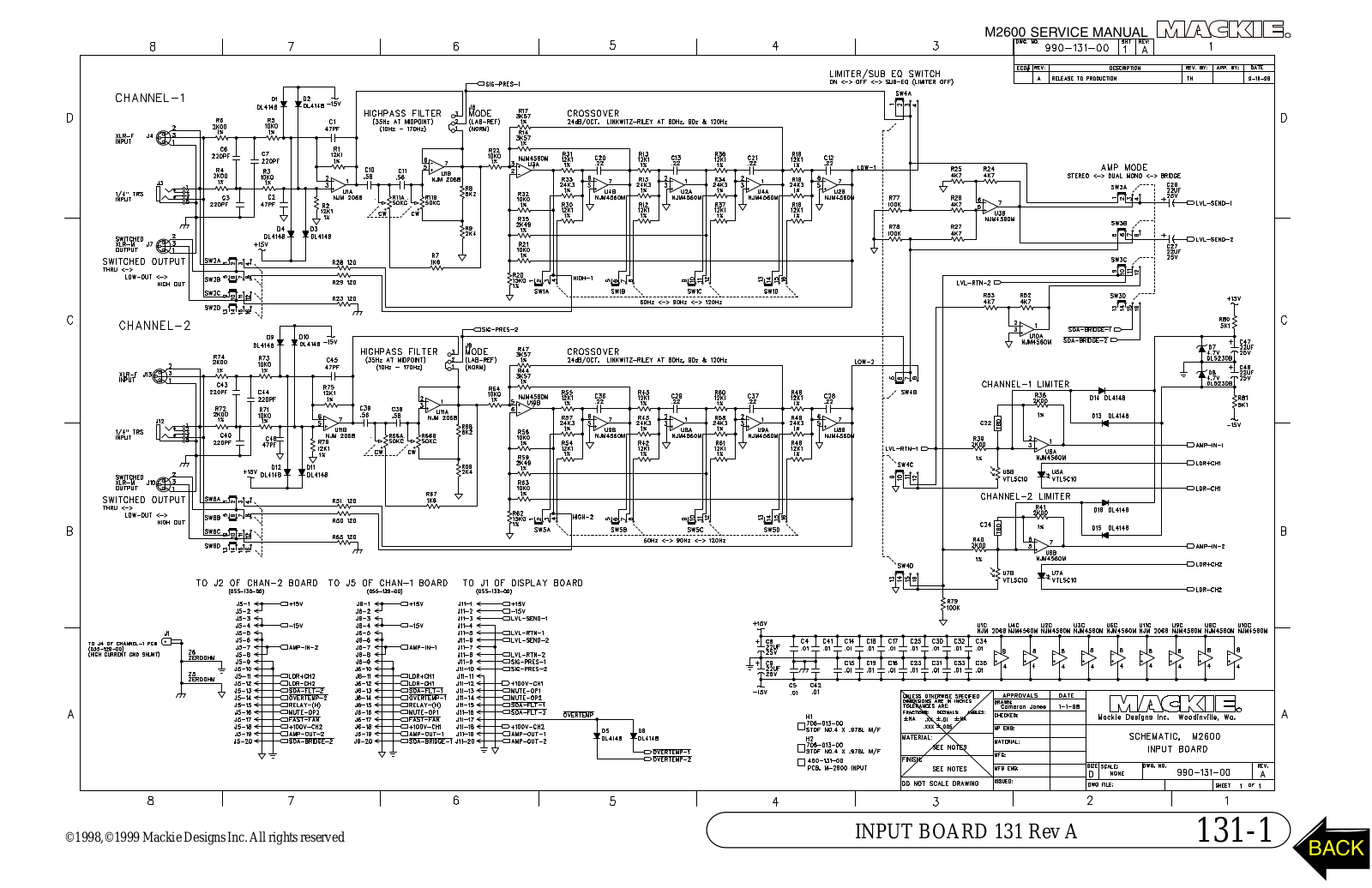 Mach 1 Acoustics M-2600 Schematic