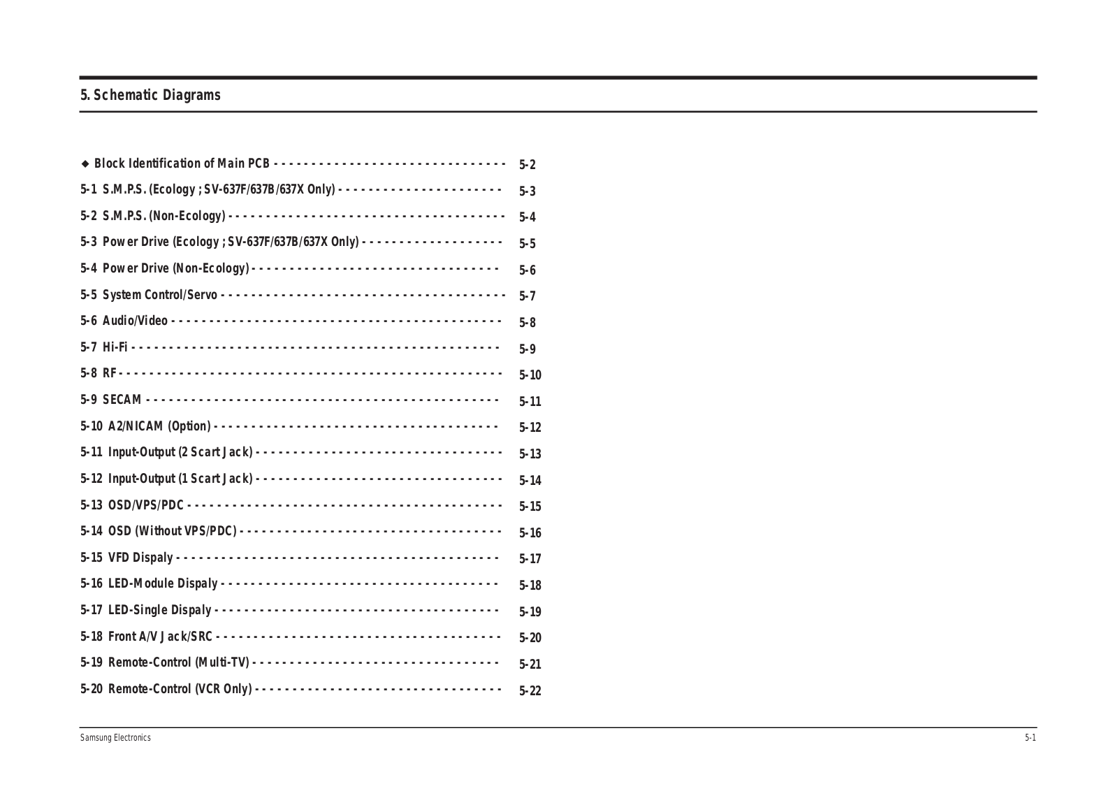 SAMSUNG SV-637 Service Manual