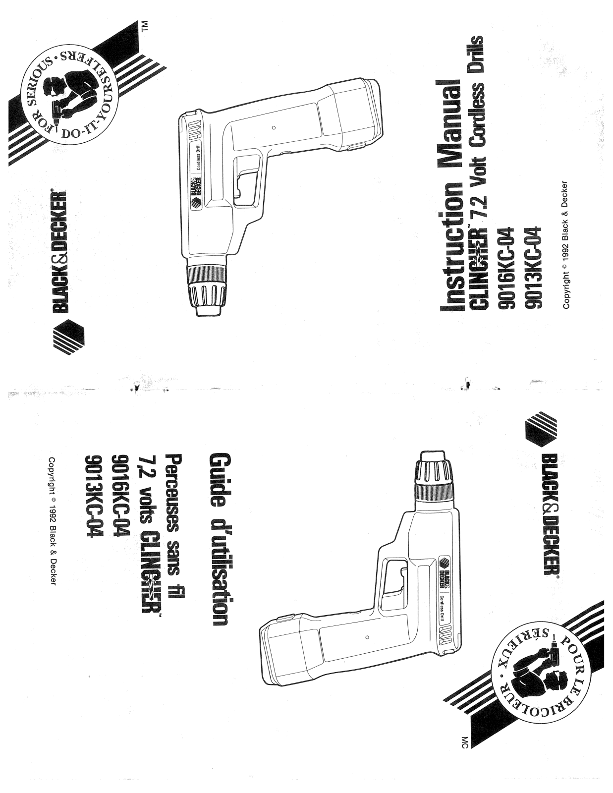 Black & Decker 9013KC-04, 9016KC-04 User Manual