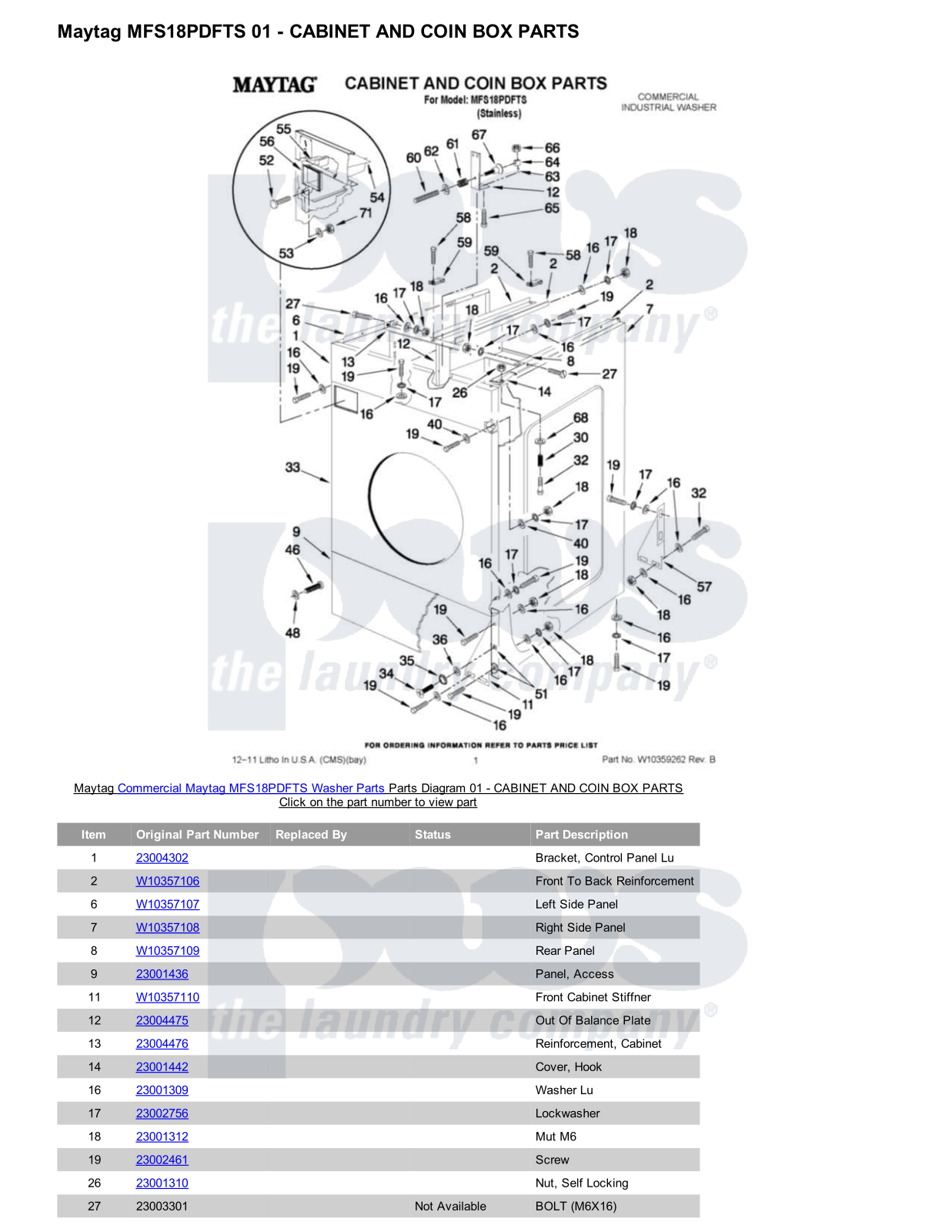 Maytag MFS18PDFTS Parts Diagram