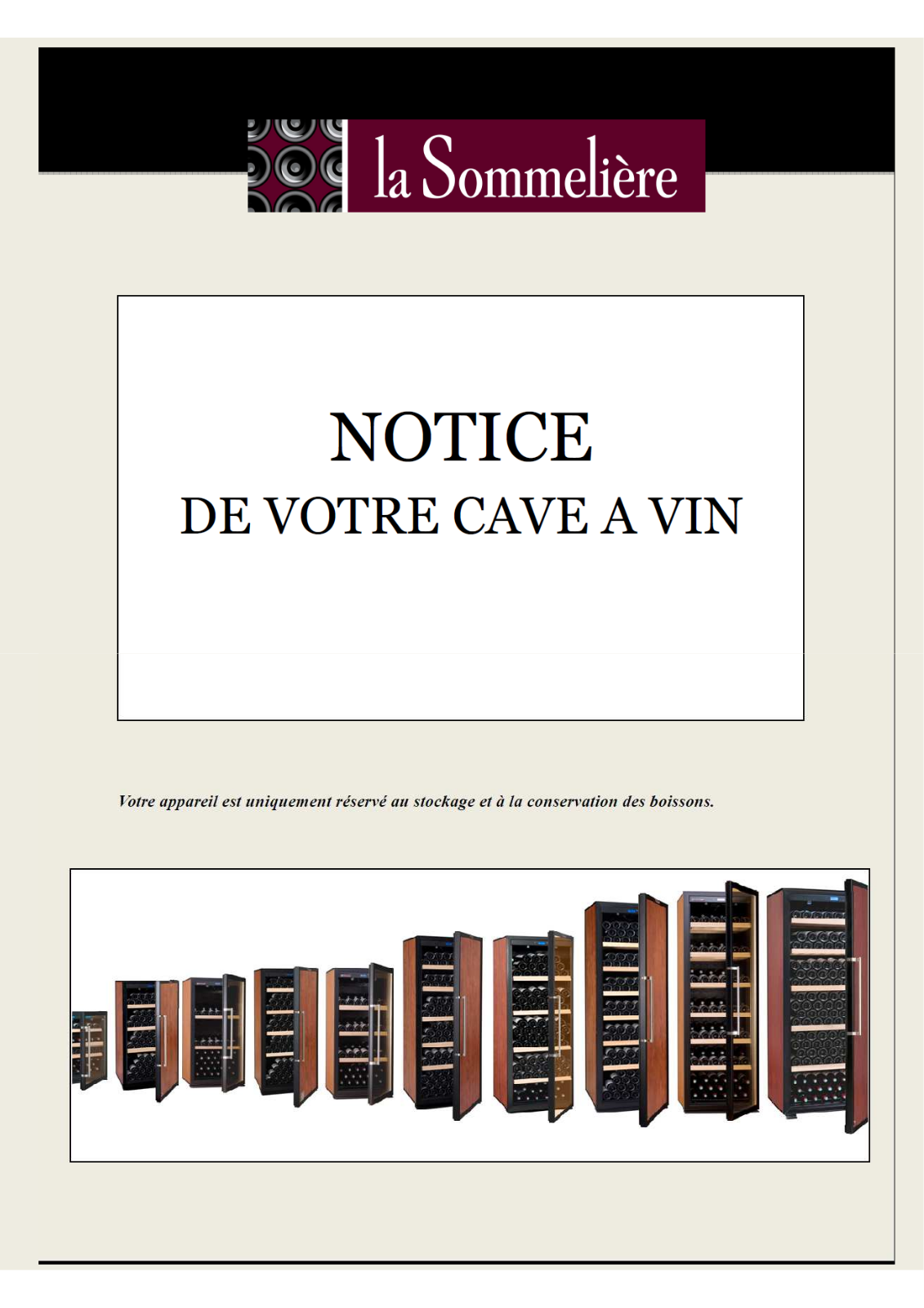 LA SOMMELIERE CVH210 User Manual