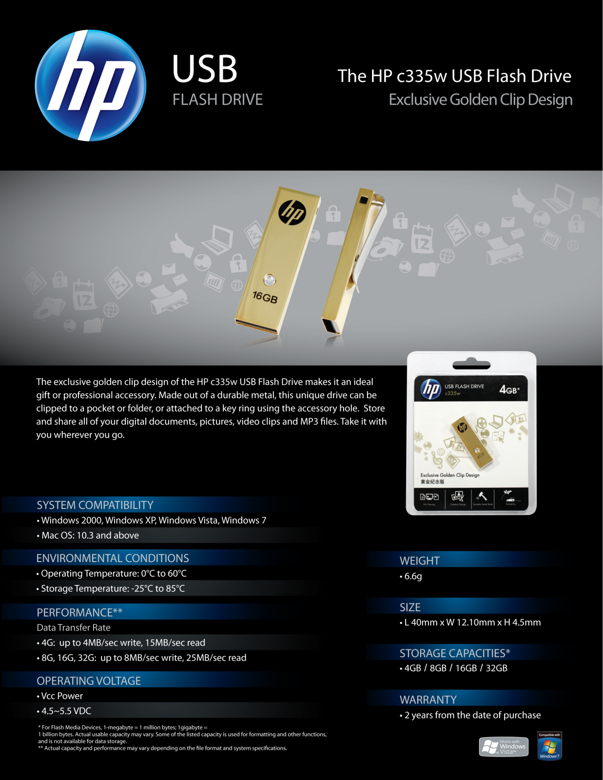 HP c335w Product Information