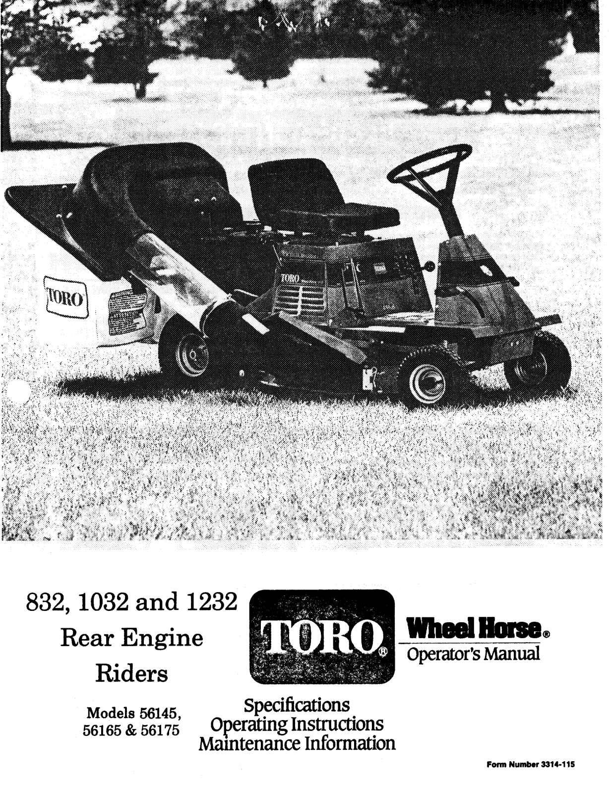 Toro 56145, 56165, 56175 Operator's Manual