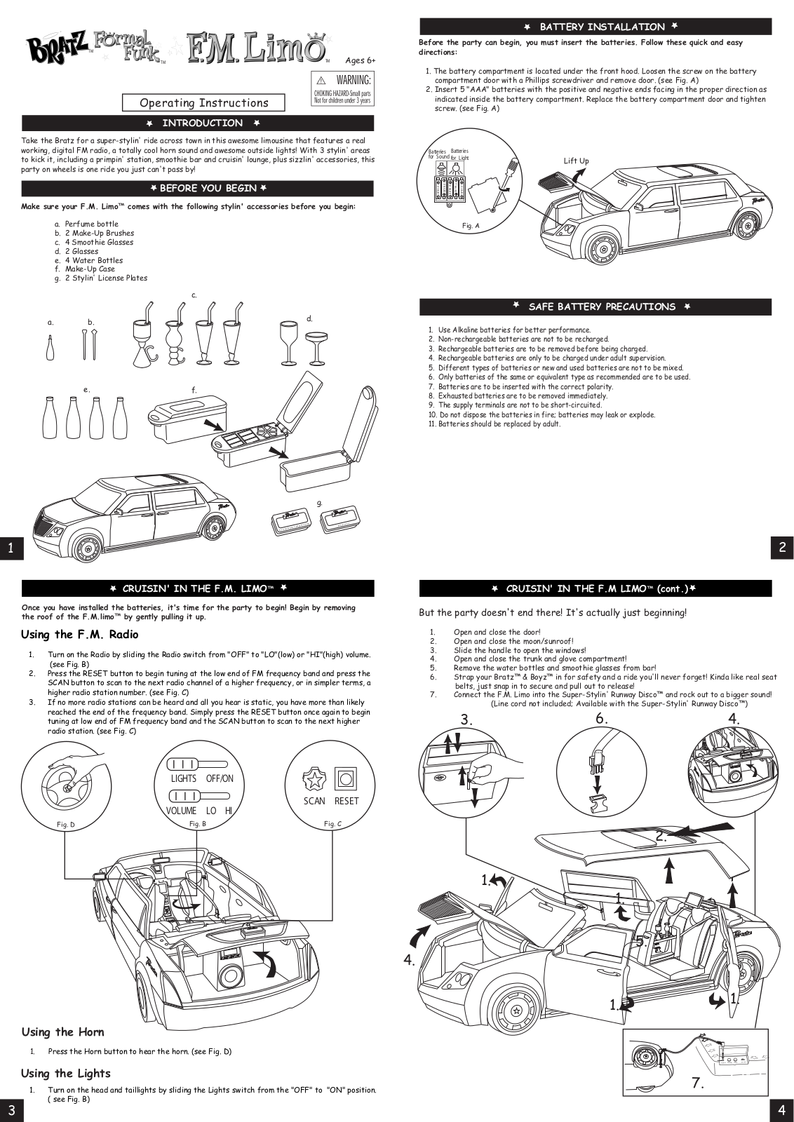 Mga Entertainment LIMO COVER 1-4 User Manual