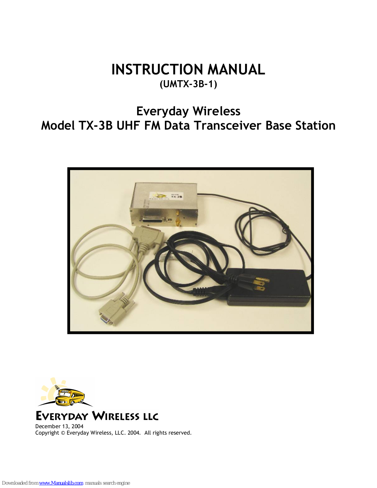 Everyday Wireless TX-3B Instruction Manual - ManualMachine.com