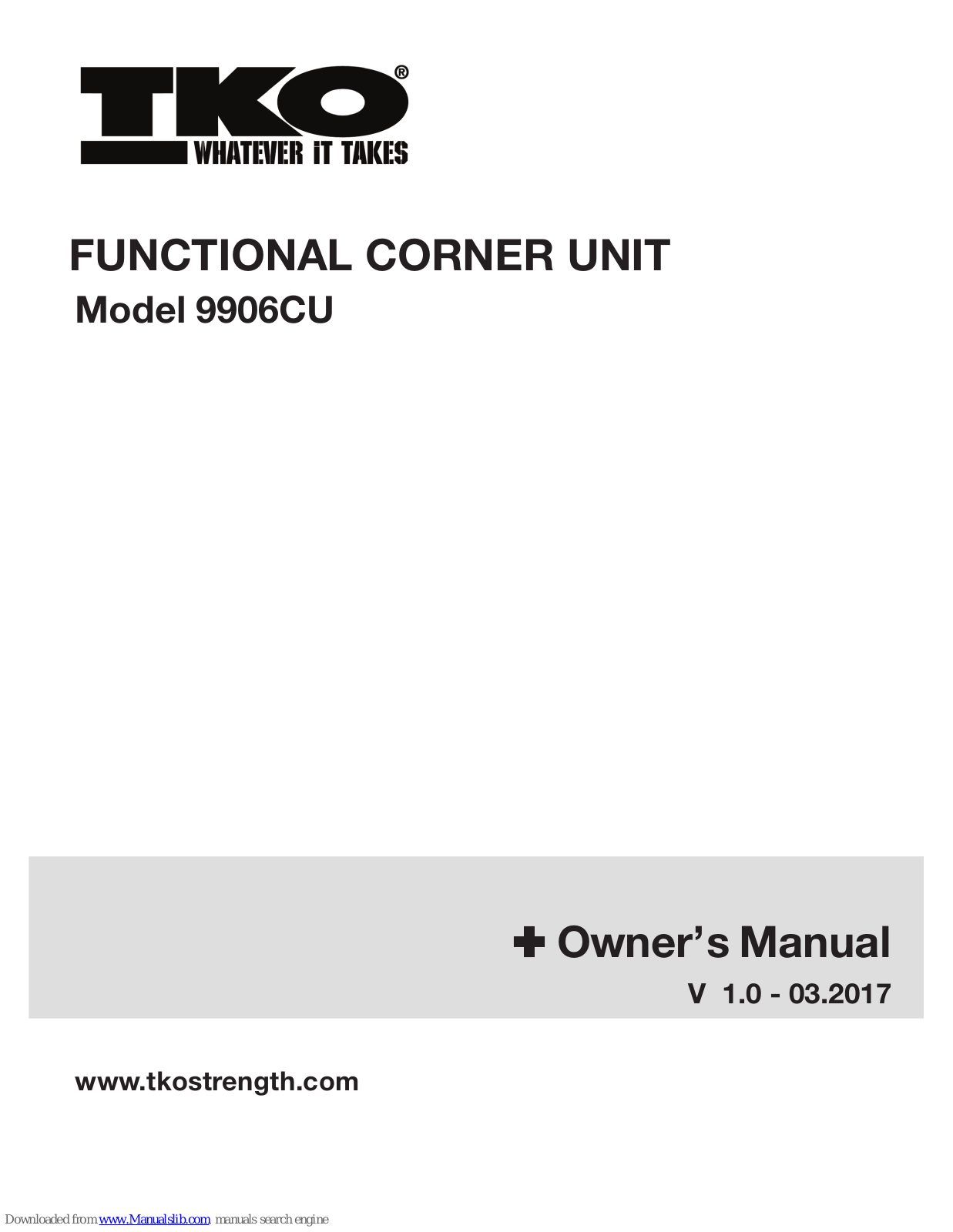 TKO 9906CU Owner's Manual