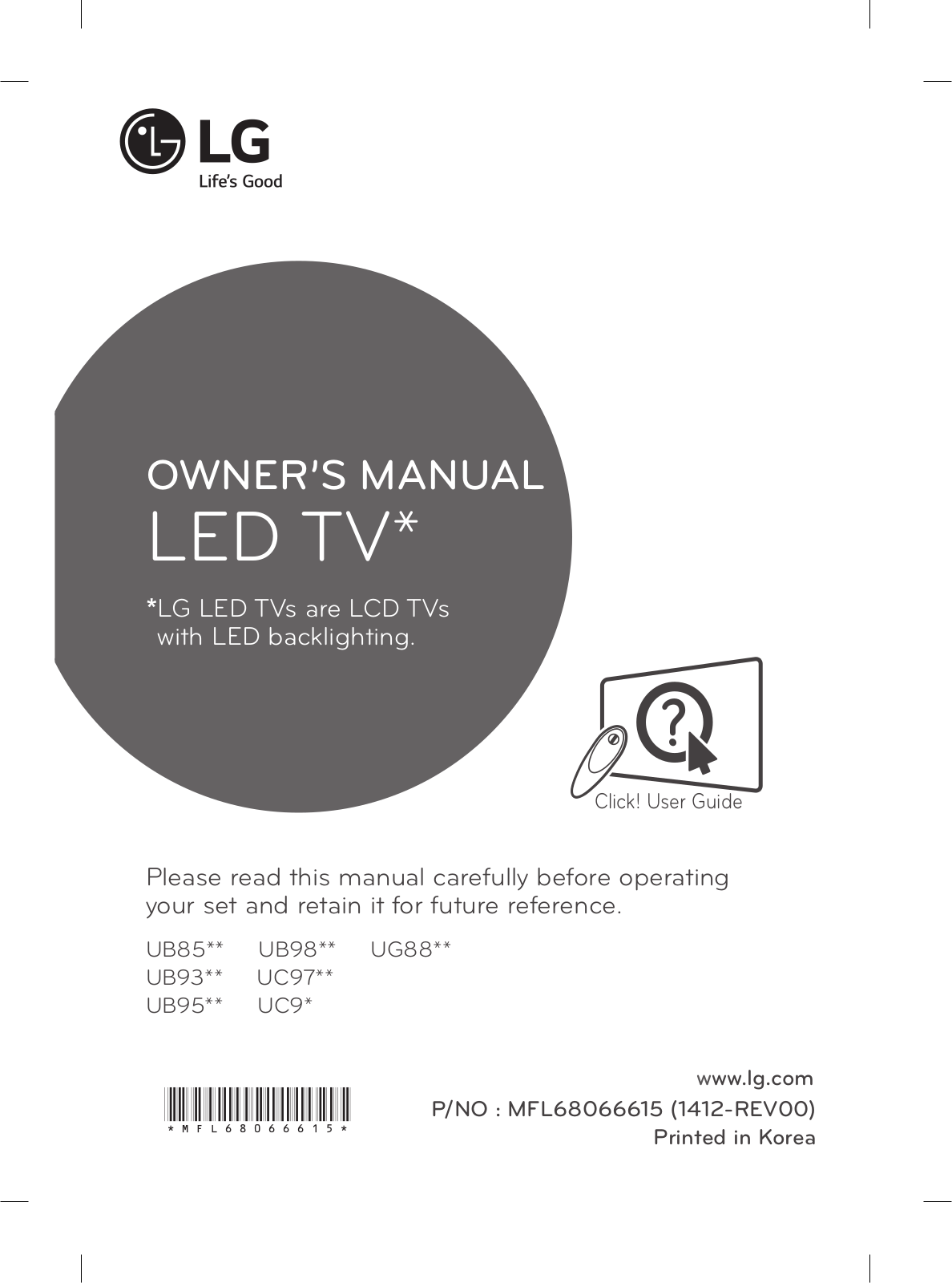 LG 105UC9V Owner’s Manual