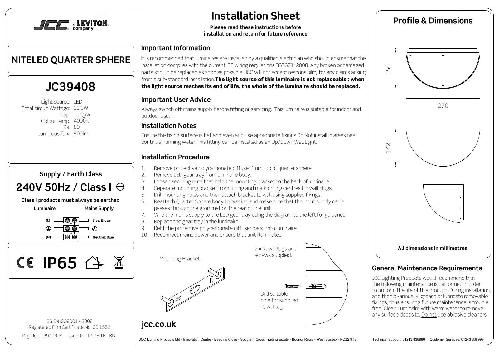 JCC JC39408 Installation Instructions - ManualMachine.com