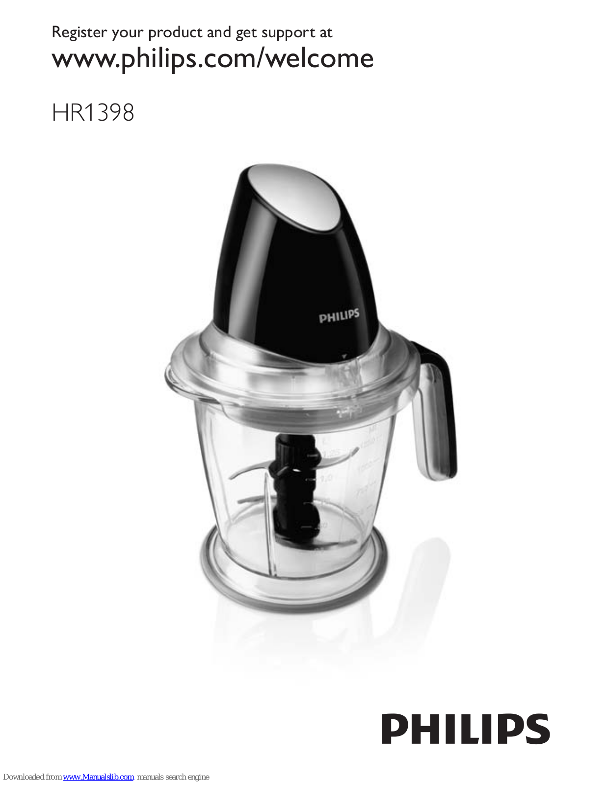 Philips HR1397/01, HR1398/90, HR1398 User Manual