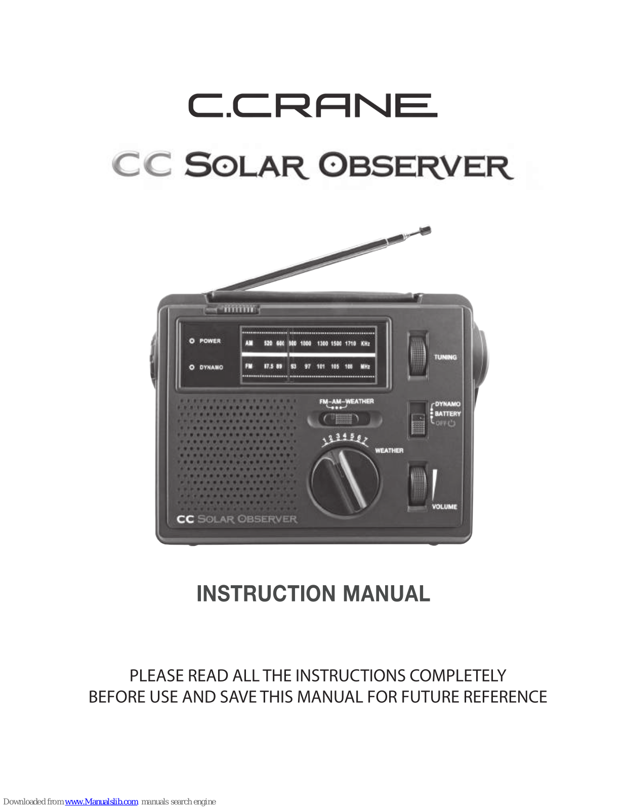 C. Crane CC Solar Observer Instruction Manual