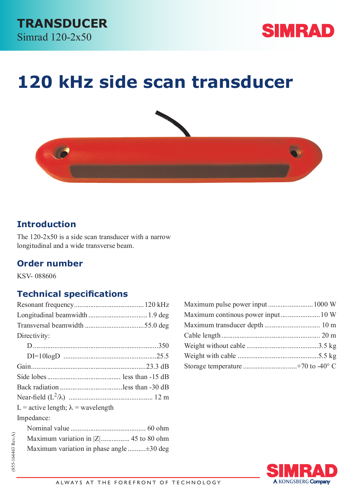 Simrad 120-2X50 DATASHEET - ManualMachine.com