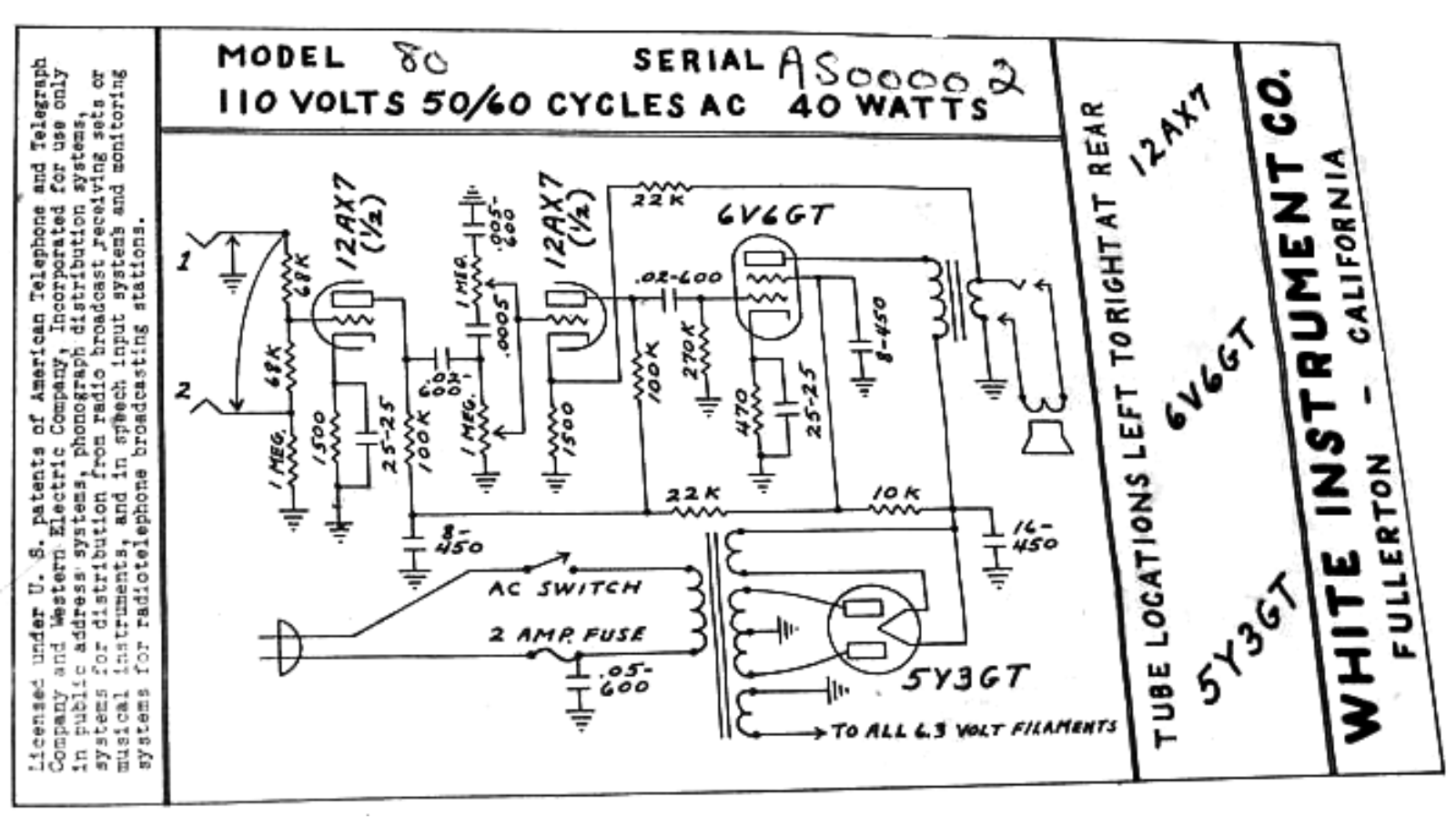 Fender 80 schematic