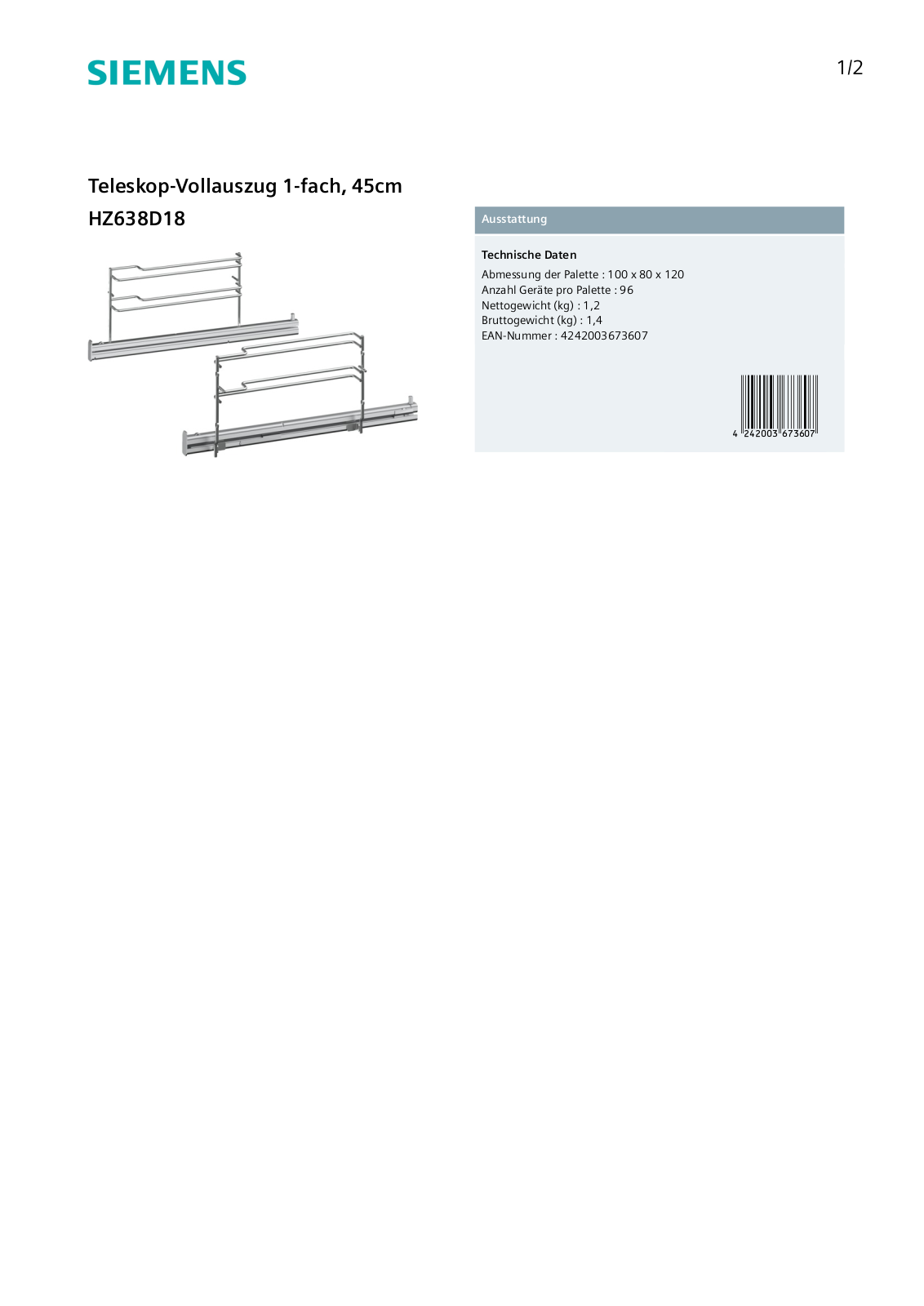 Siemens HZ638D18 User Manual