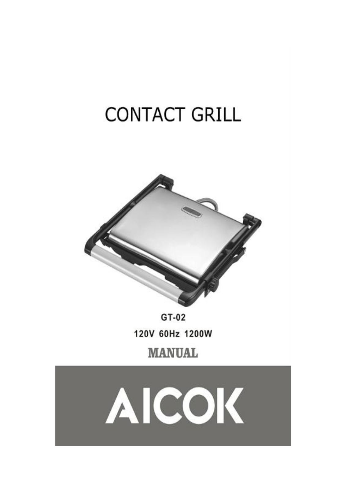 Aicok GT-02 User Manual