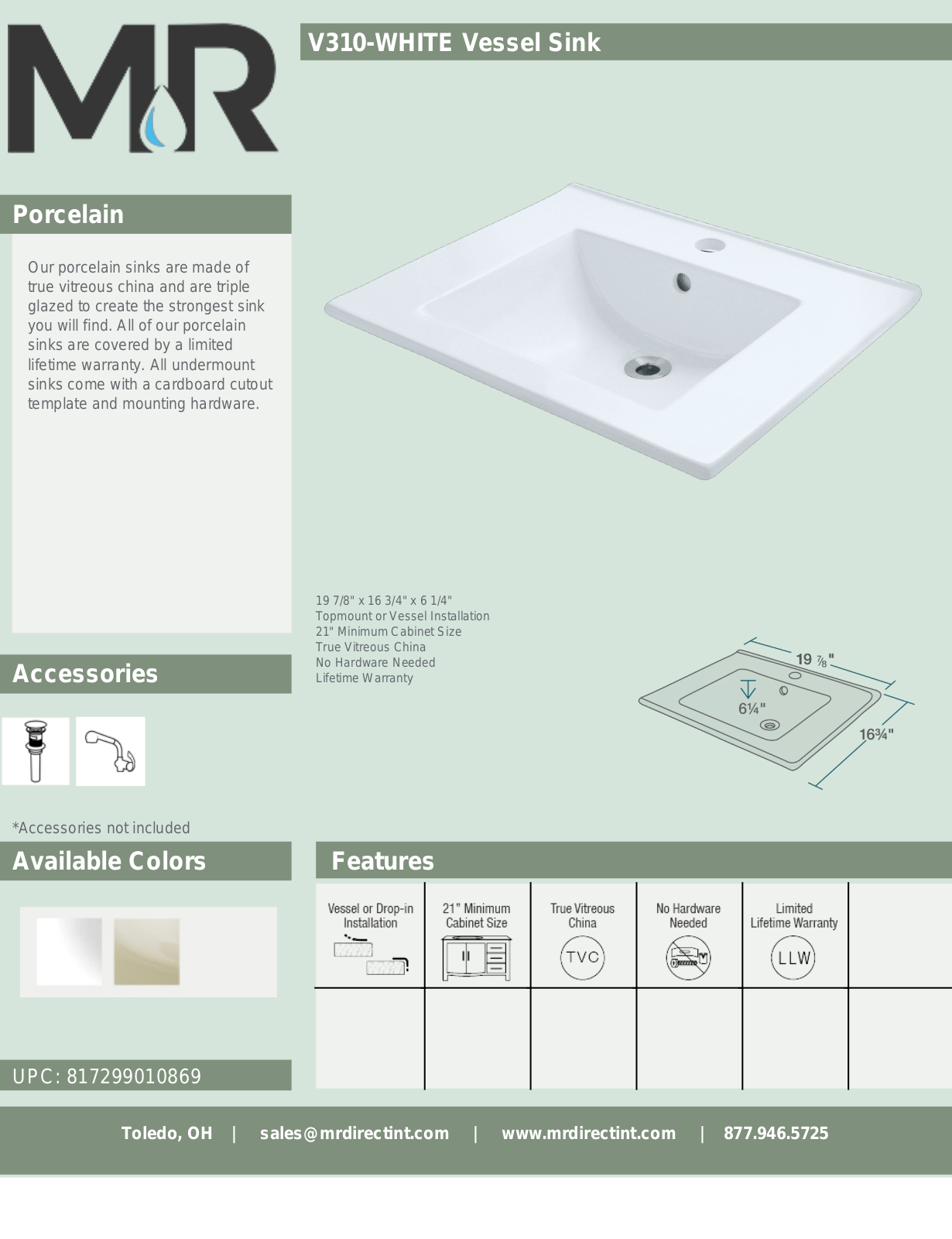 MR Direct MRDR1324 Specifications - ManualMachine.com