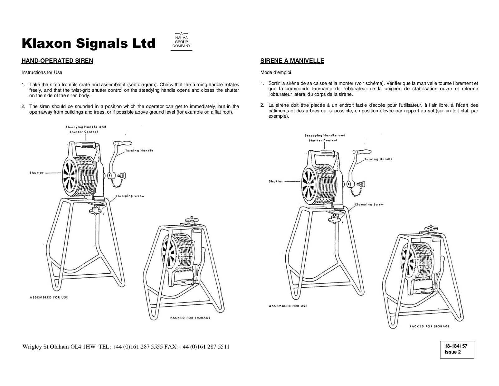 Klaxon Heavy Duty Installation Instruction