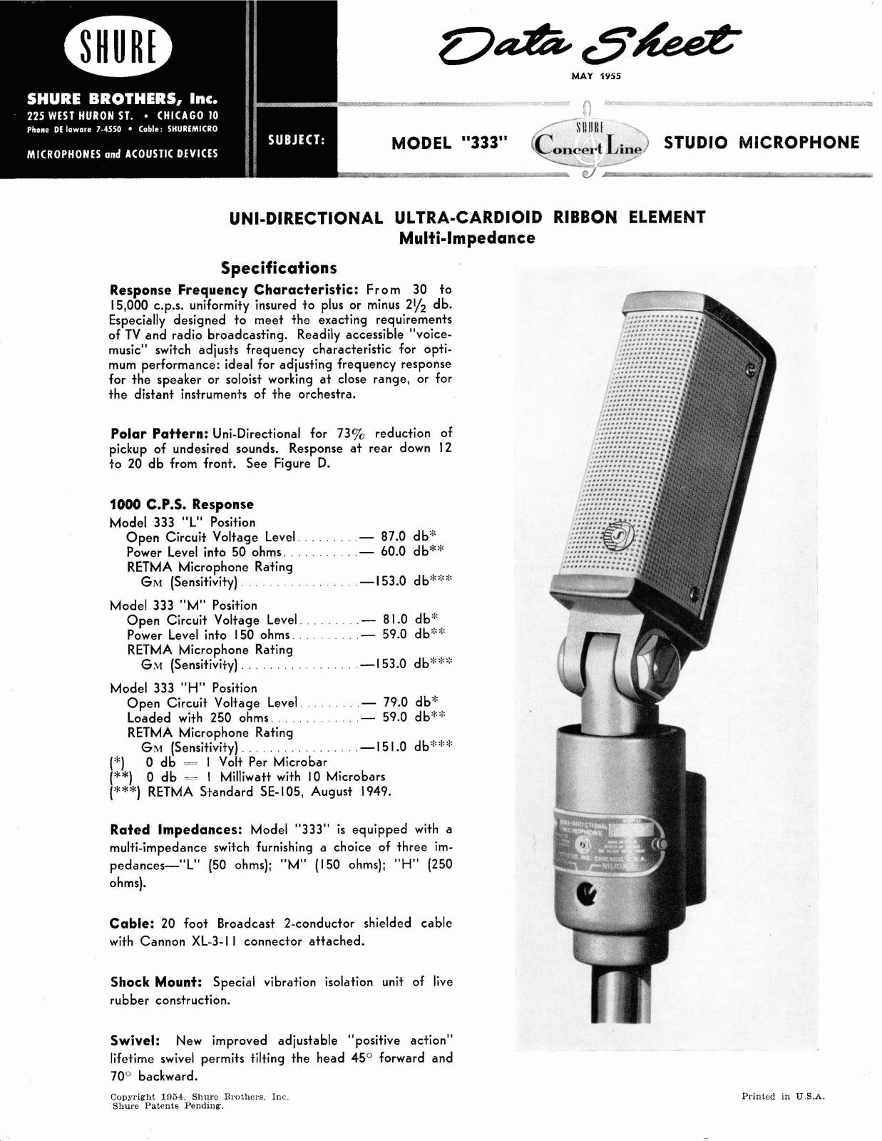 Shure 333 User Guide - ManualMachine.com