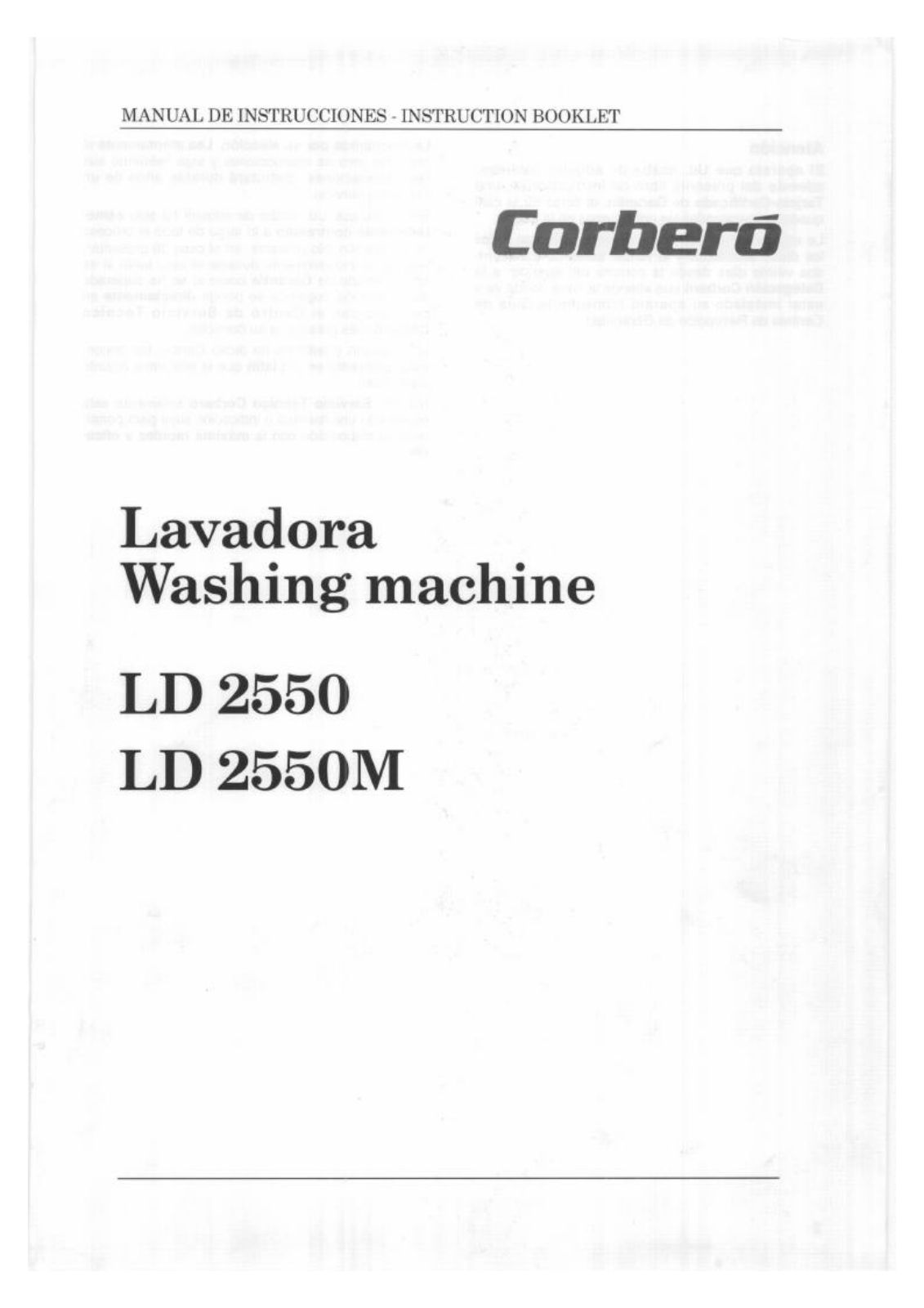 Corbero LD2550M, LD2550 User Manual