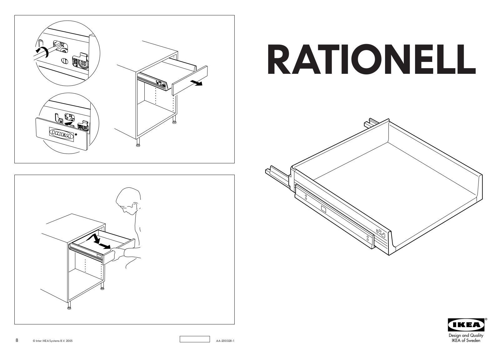 Ikea RATIONELL ASSEMBLY Manual