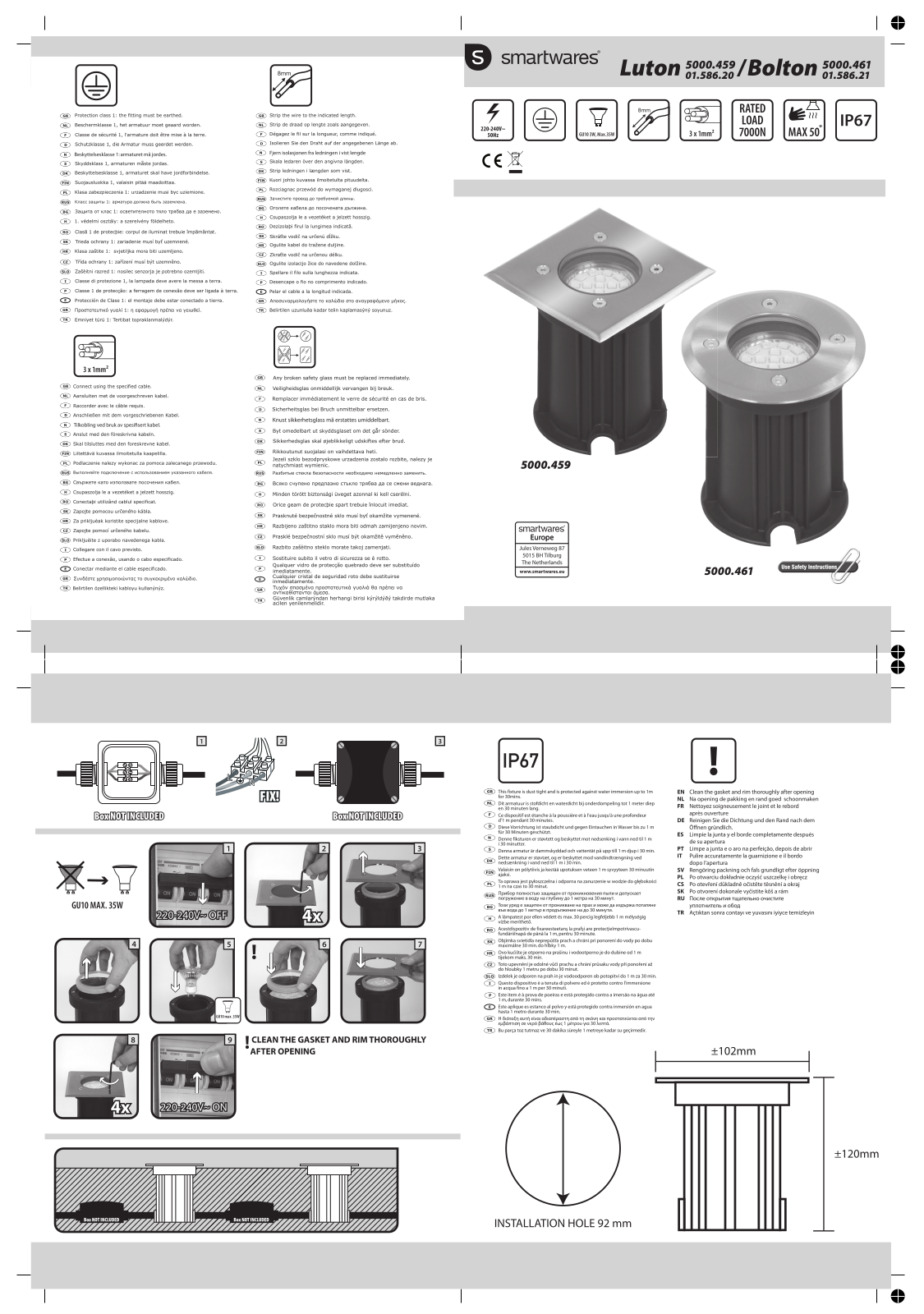 Smartwares 5000.459, 5000.461 User guide