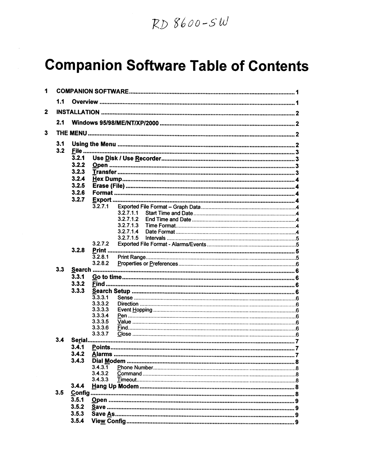 Omega RD8600-SW User guide - ManualMachine.com