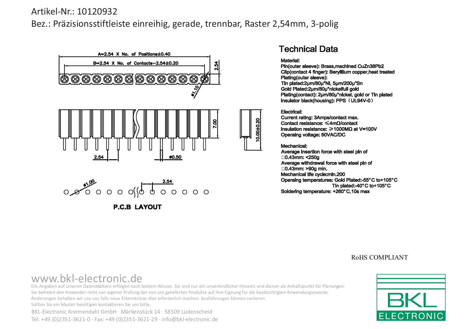 BKL BKL 10120932 Datasheet - ManualMachine.com