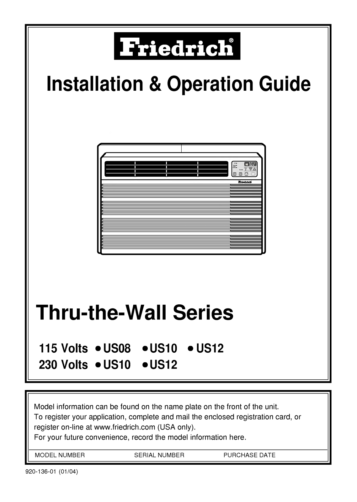 LG US10B10, US12B10 User Manual