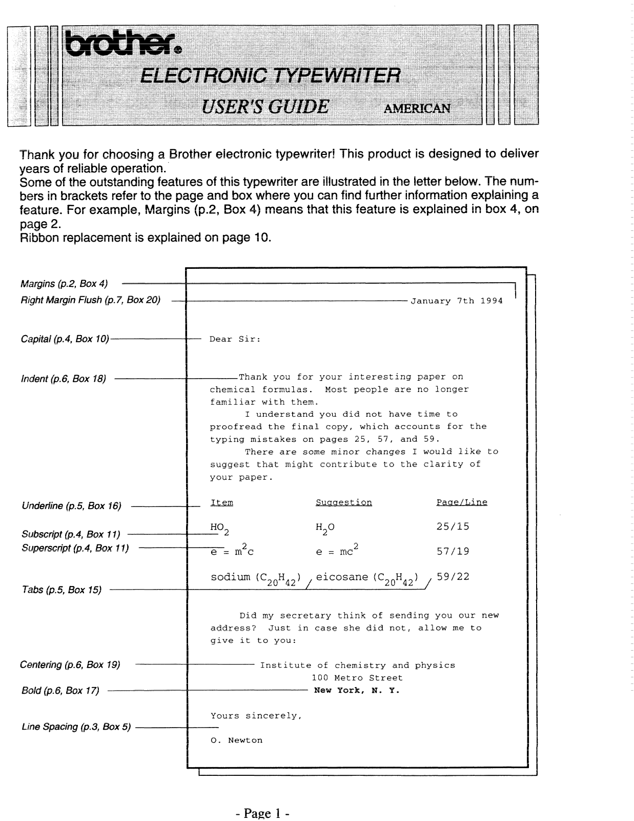 Brother ML-100 User Manual