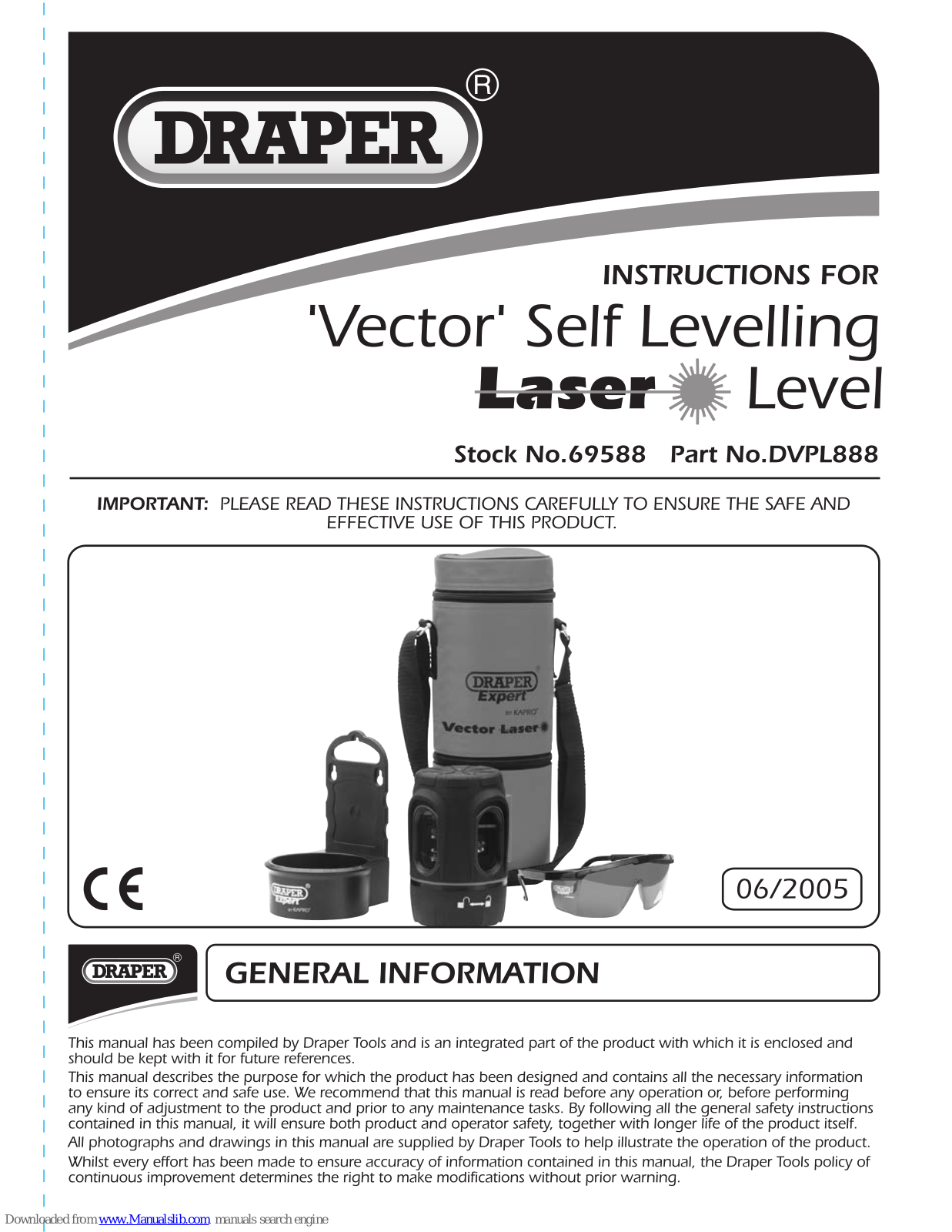 Draper DVPL888 Instructions For - ManualMachine.com