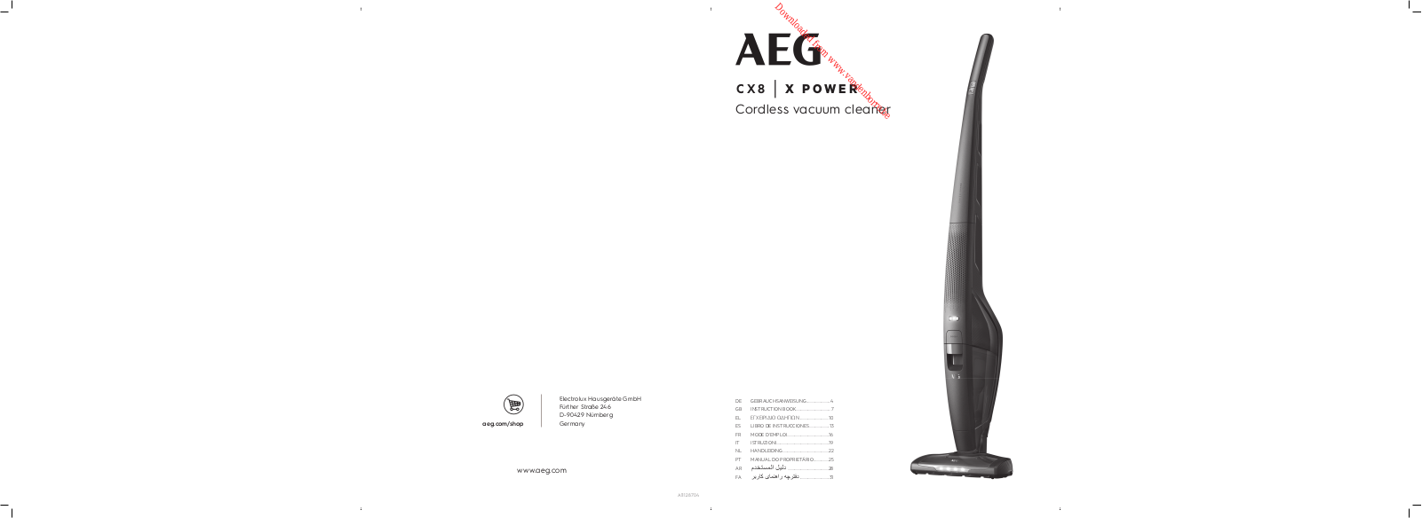 AEG CX8-2-95IM User Manual