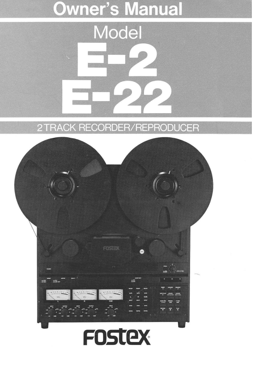 Fostex E-2, E-22 User Manual