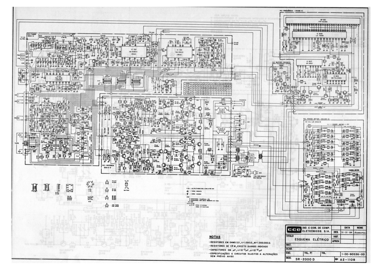 CCE SR2000D Schematic