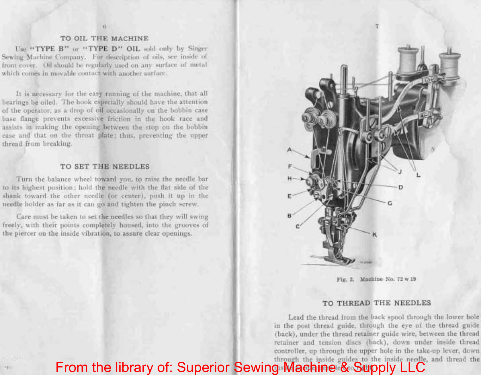 Singer 72W19 Threading Diagram