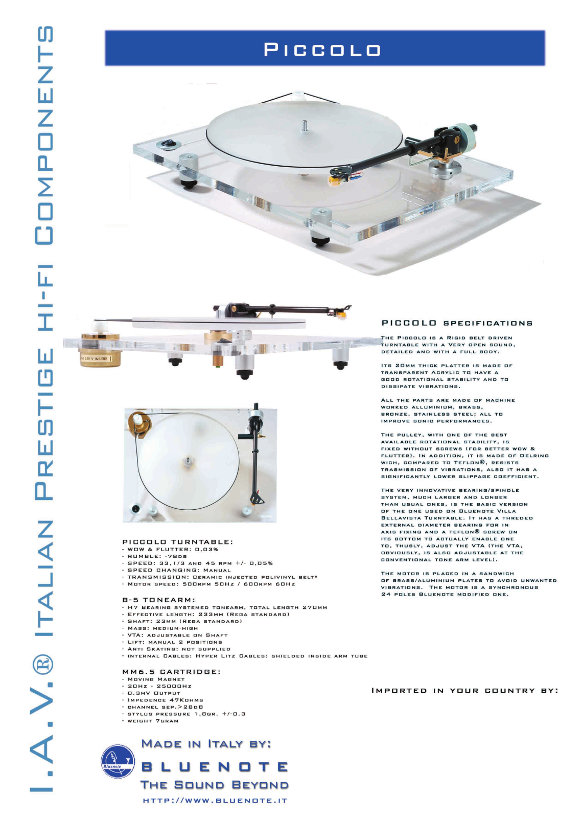 BlueNote Piccolo Brochure - ManualMachine.com