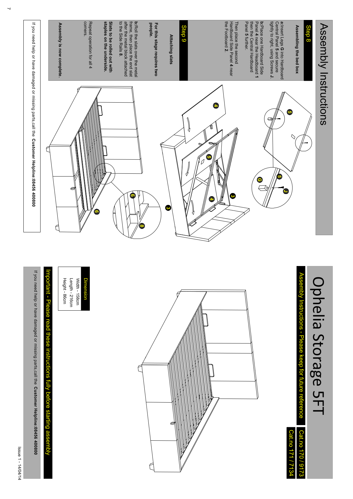 Hygena 170-9173, 171-7134 Instruction manual