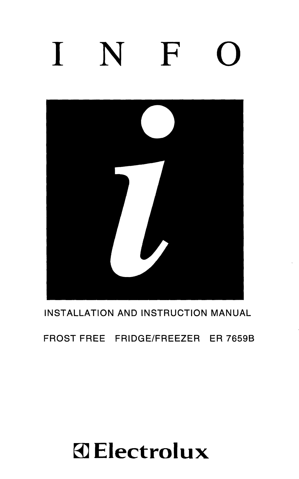 Electrolux ER7659B Instruction Manual