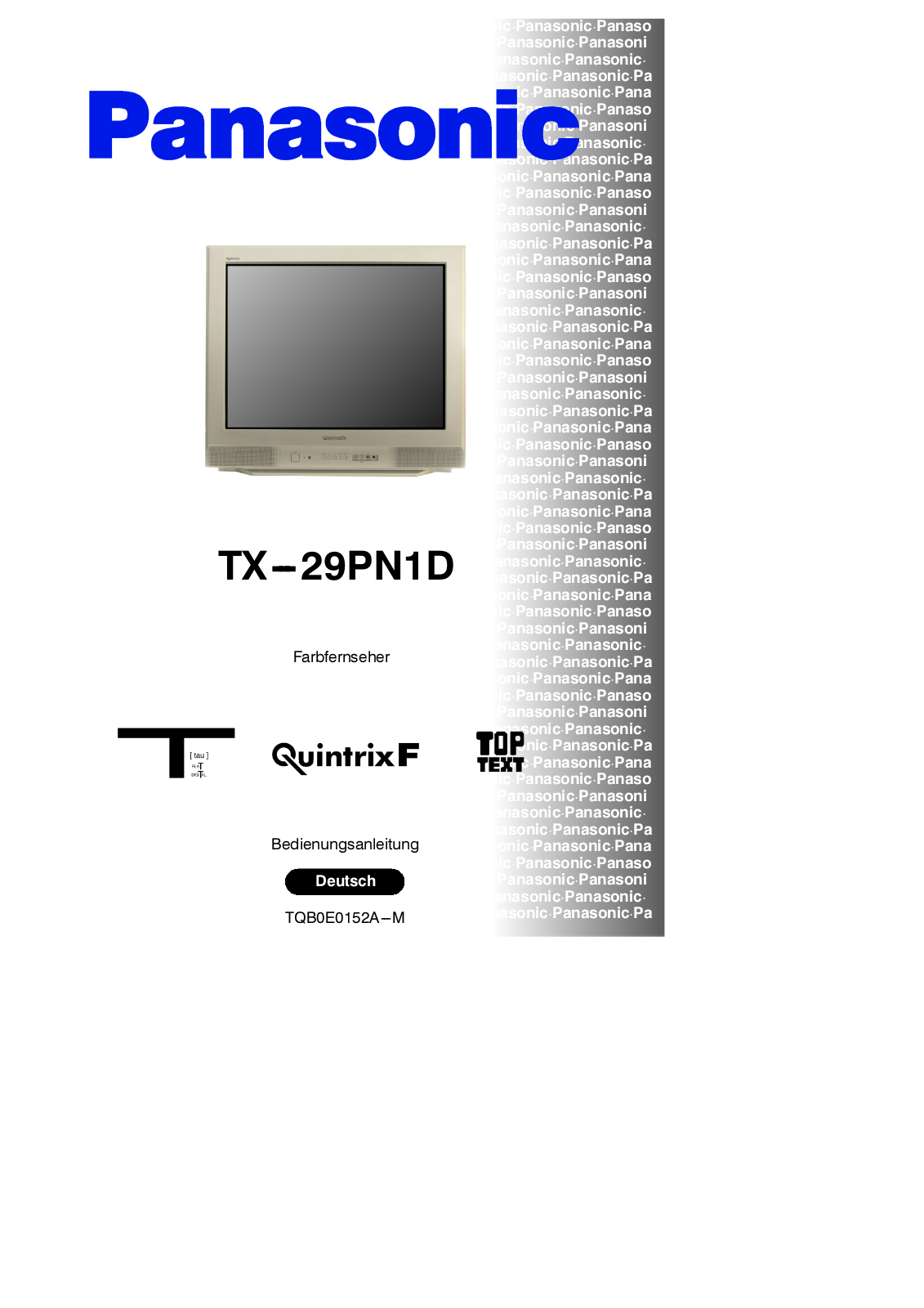 PANASONIC TX-29PN1D User Manual